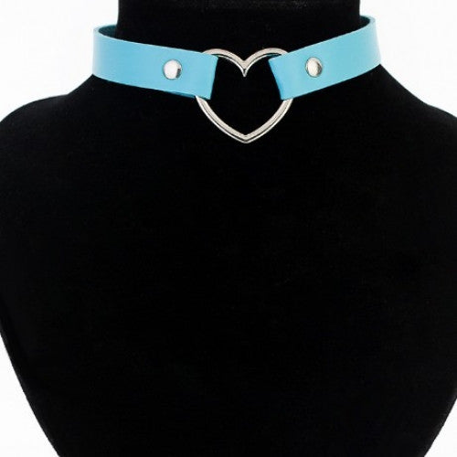 Sexy Heart Punk Leather Choker Necklace